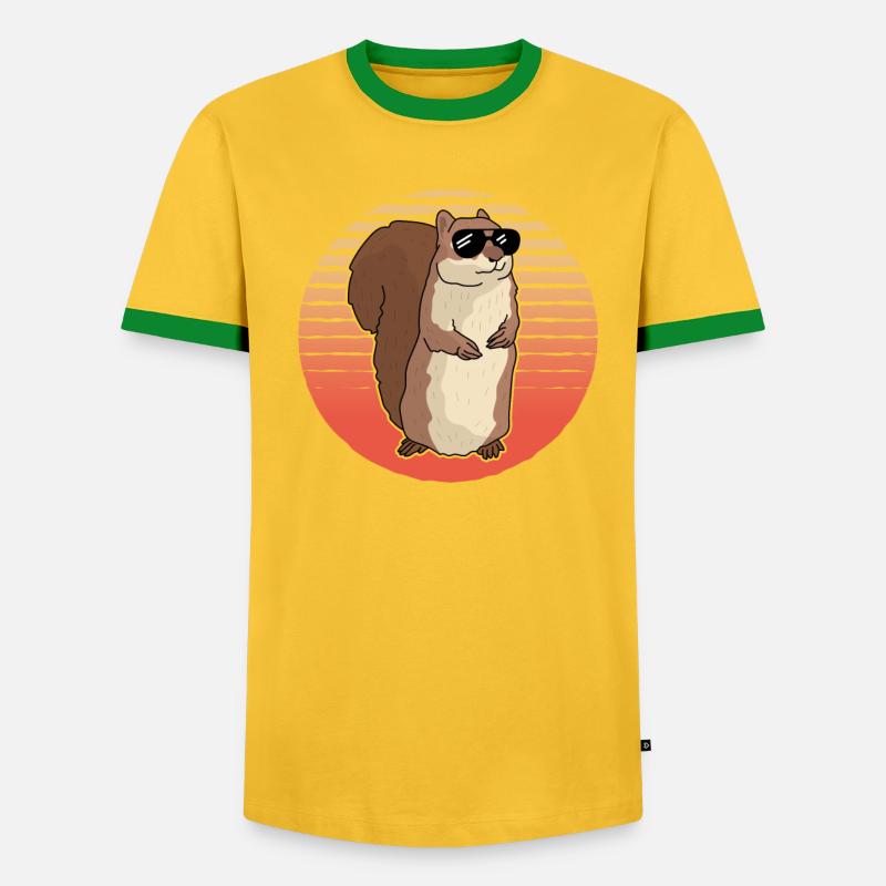 Süßes Eichhörnchen Grauhörnchen Hörnchen Geschenk - Männer Kontrast-T-Shirt - undefined