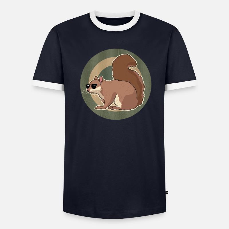 Mignon écureuil écureuil cadeau T-shirt contrasté Homme