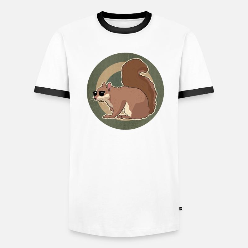 Süßes Eichhörnchen Hörnchen Geschenk Männer Kontrast-T-Shirt