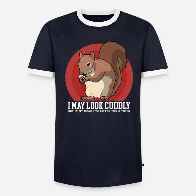 Süßes Eichhörnchen Hörnchen Geschenk - Männer Kontrast-T-Shirt - undefined