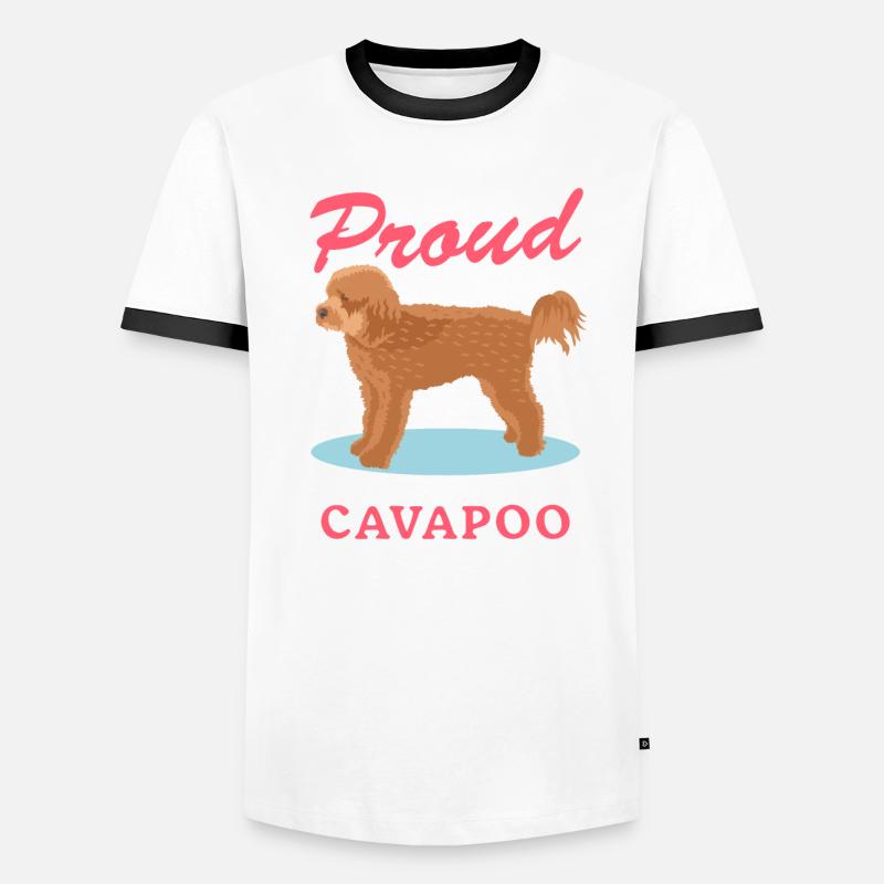Cavapoo Mom Chiens Dog Owner Cavoodle Cadeau T-shirt contrasté Homme