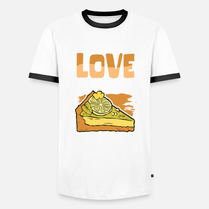 Lime Pie Cake Lemon Cake Gift Men's Ringer Shirt