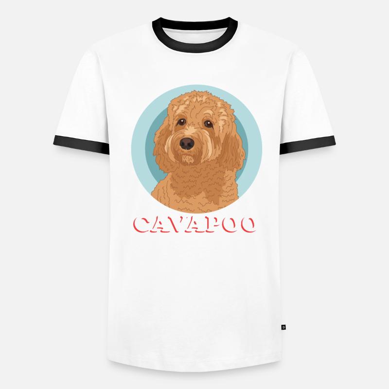 Cavapoo Cavoodle Chien Chien Propriétaire Cadeau T-shirt contrasté Homme