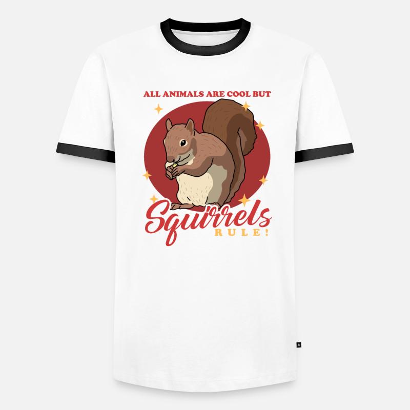Süße Eichhörnchen Grauhörnchen Hörnchen Geschenk Männer Kontrast-T-Shirt