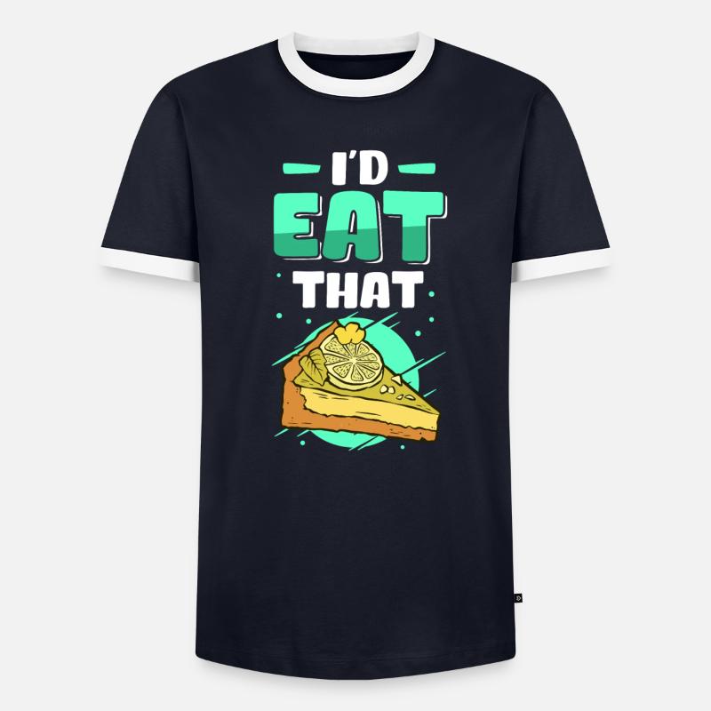 Lime Pie Lemon Cake Cake Gift Men's Ringer Shirt
