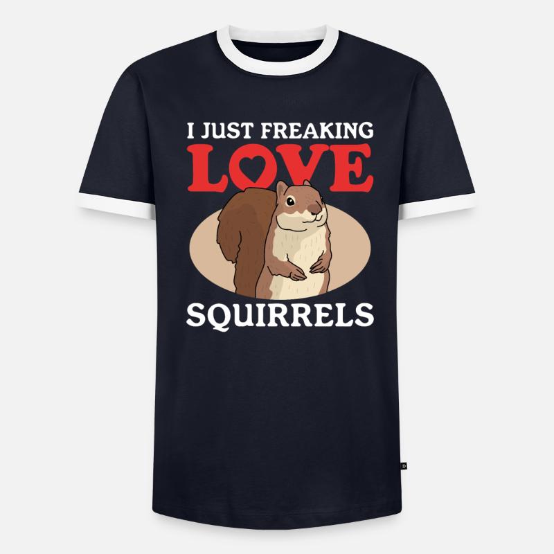 Cute Squirrel Squirrel Gift - Men's Ringer Shirt - undefined