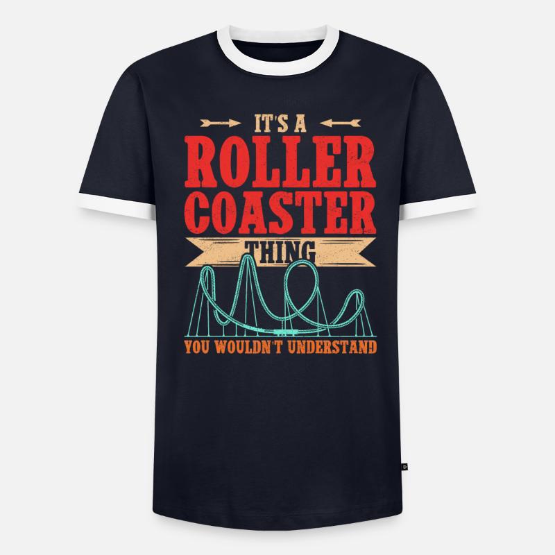 Achterbahn Rollercoaster Roller Coaster Geschenk - Männer Kontrast-T-Shirt - undefined