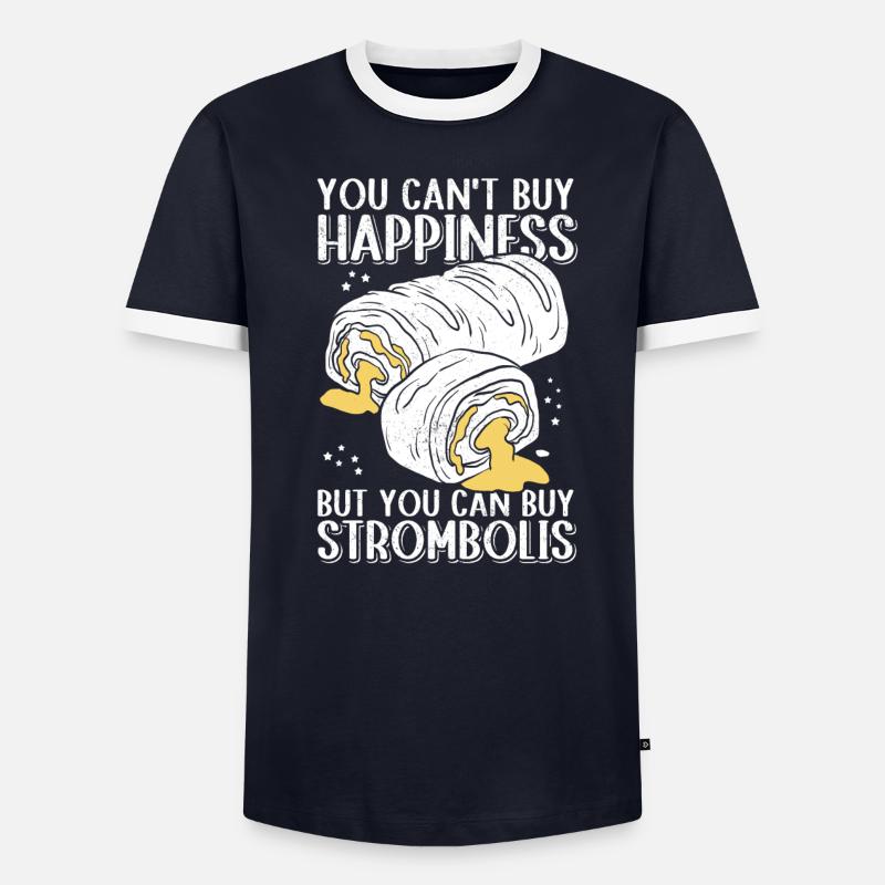 Stromboli Strombolis Pizza Calzone Gift - Men's Ringer Shirt - undefined