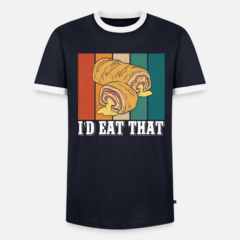 Stromboli Pizza Calzone Strombolis Geschenk - Männer Kontrast-T-Shirt - undefined