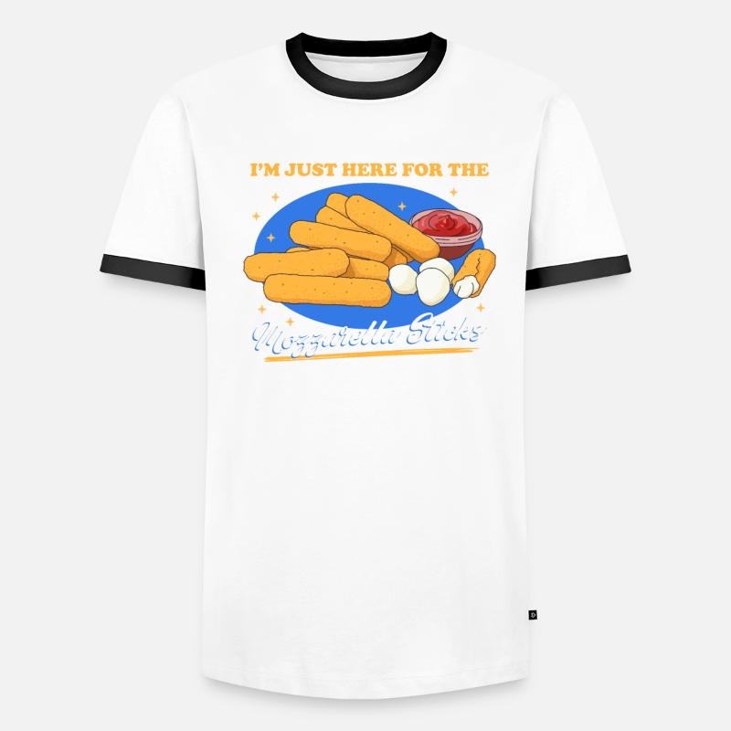 Mozzarella Sticks Cheese Gift Men's Ringer Shirt