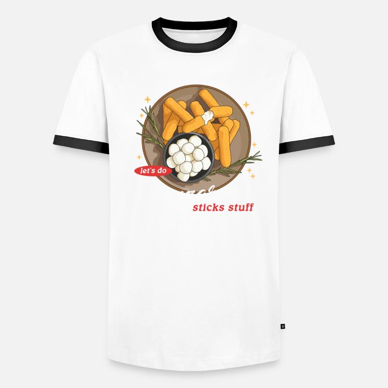 Mozzarella Sticks Cheese Lover Gift Men's Ringer Shirt