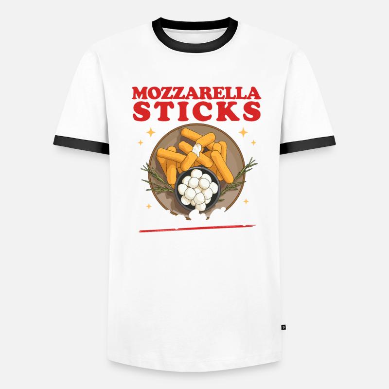 Mozzarella Sticks Mozzarella-Sticks Geschenk Männer Kontrast-T-Shirt
