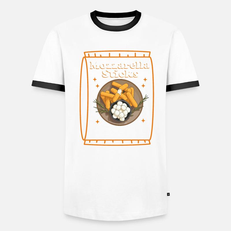 Bâtonnets de mozzarella Bâtonnets de mozzarella cadeau T-shirt contrasté Homme