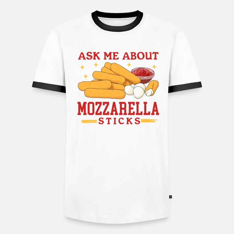 Mozzarella Sticks Cheese Lover Gift Men's Ringer Shirt