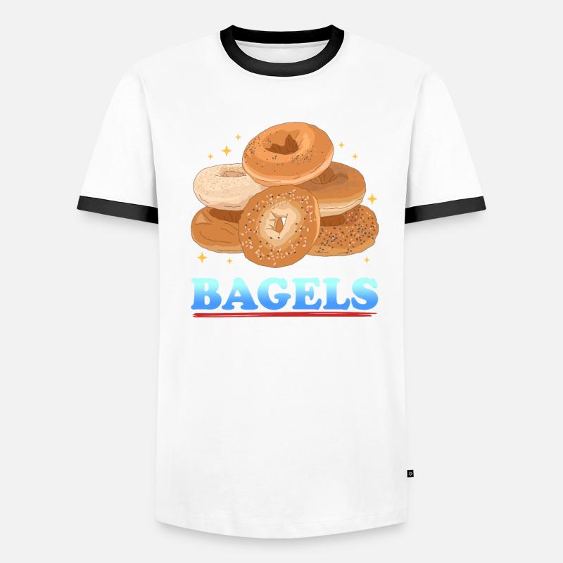 Bagel Beigel Bagel Bread Lover Gift Men's Ringer Shirt