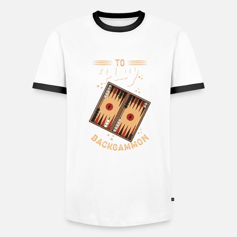 Backgammon Game Backgammon Board Game Gift Men's Ringer Shirt