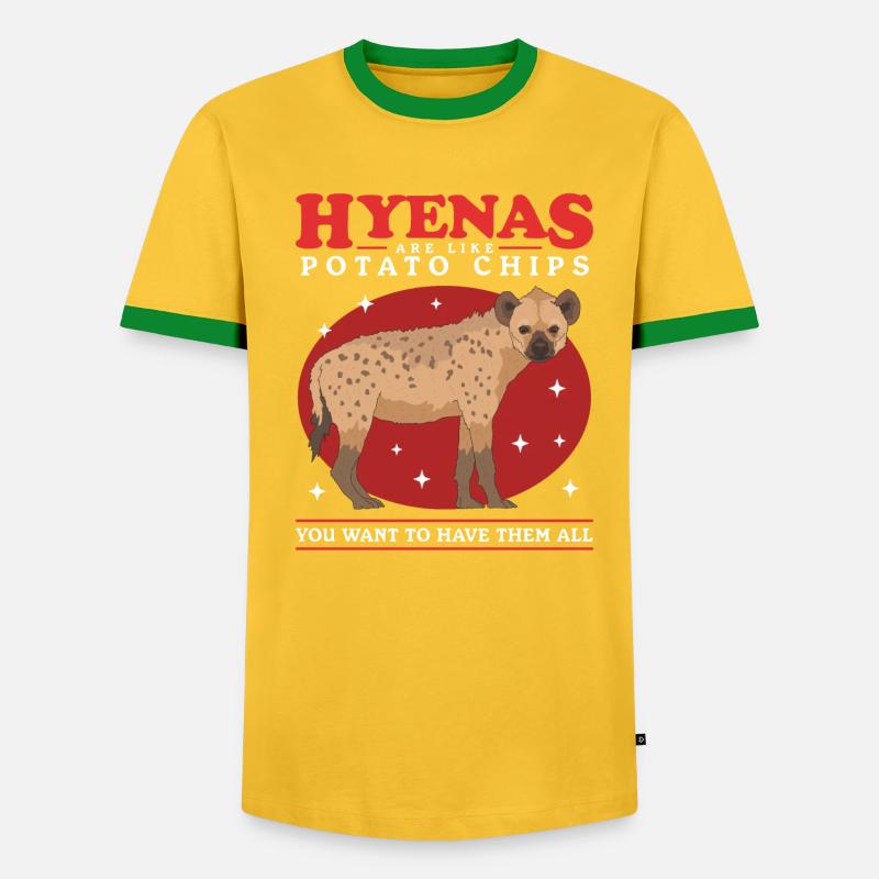 Hyäne Hyänen Tüpfelhyäne Geschenk - Männer Kontrast-T-Shirt - undefined