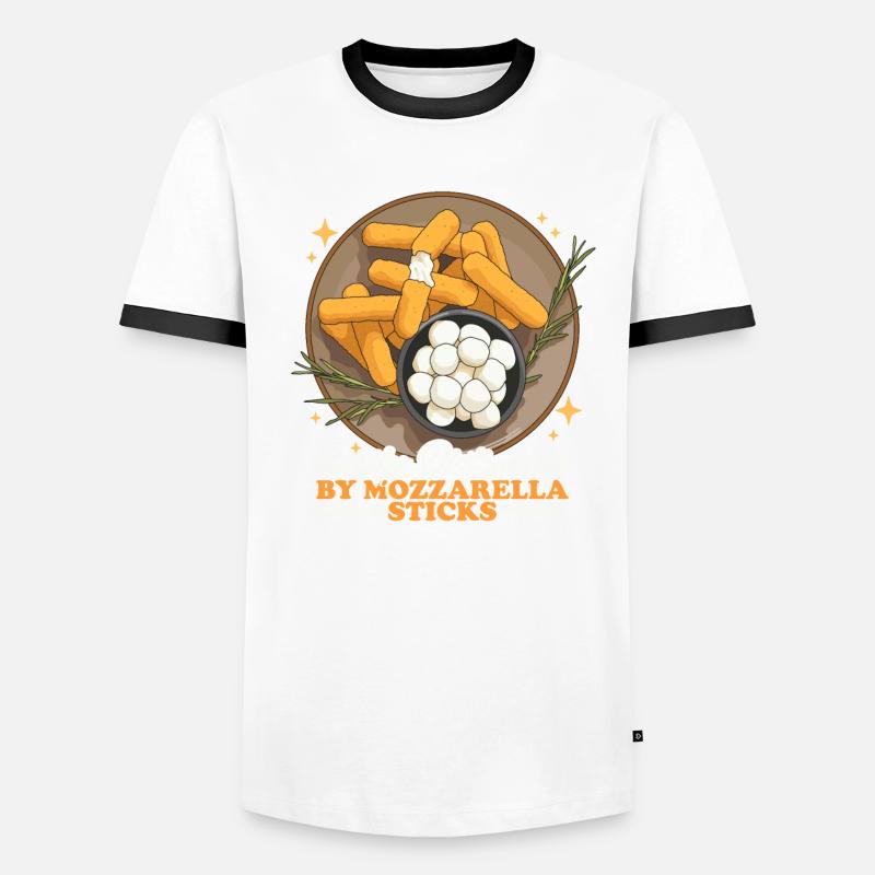 Mozzarella Sticks Cheese Lover Gift Men's Ringer Shirt