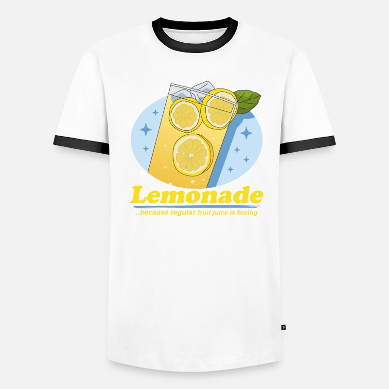 Lemonade Effervescent Lemon Lemonade Gift Men's Ringer Shirt