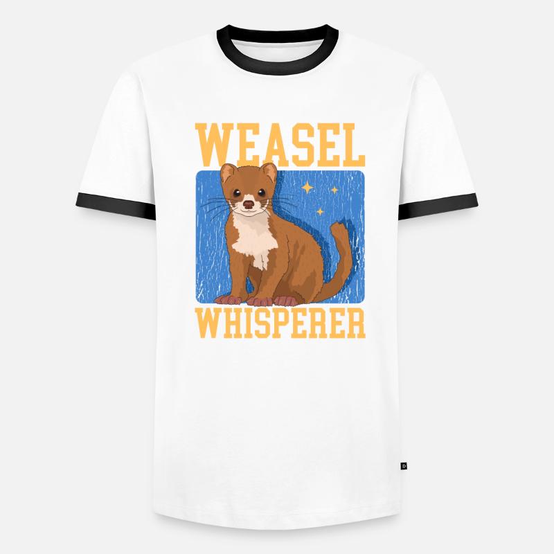 Wiesel Mauswiesel Hermännchen Geschenk Männer Kontrast-T-Shirt