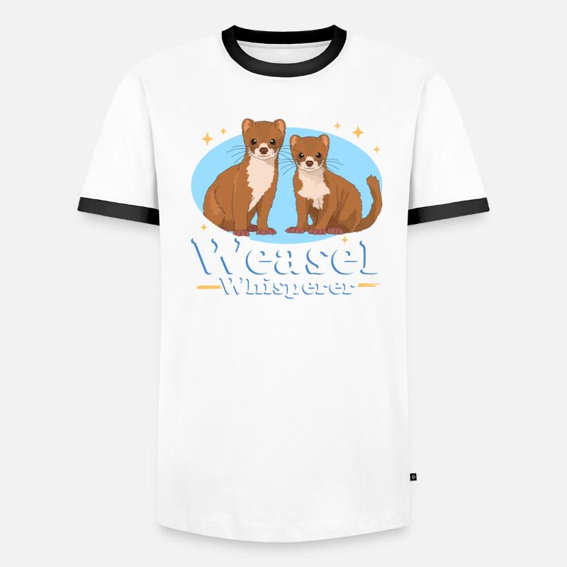 Wiesel Mauswiesel Zwergwiesel Geschenk Männer Kontrast-T-Shirt