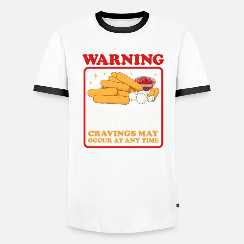 Bâtonnets de mozzarella Cheese Lover cadeau T-shirt contrasté Homme