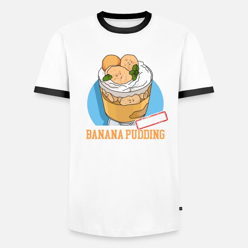 Bananenpudding Bananen Pudding Geschenk Männer Kontrast-T-Shirt