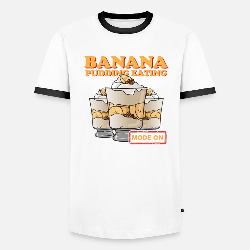 Bananenpudding Bananen-Pudding Geschenk Männer Kontrast-T-Shirt