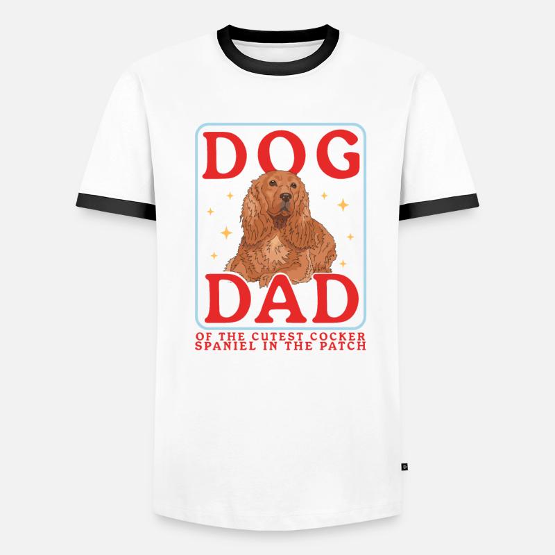 Cocker Spaniel Dad Cocker Spaniel Cadeau T-shirt contrasté Homme