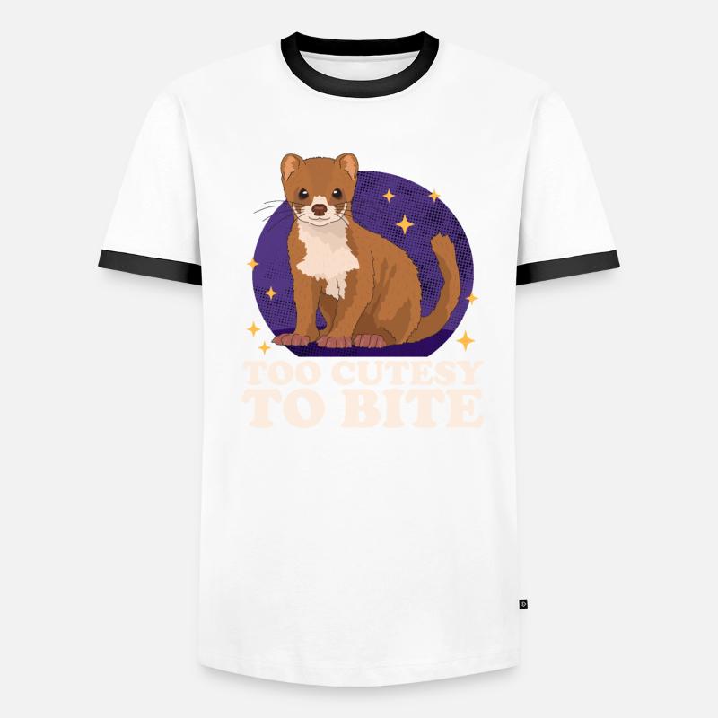 Wiesel Mauswiesel Kleinwiesel Geschenk Männer Kontrast-T-Shirt