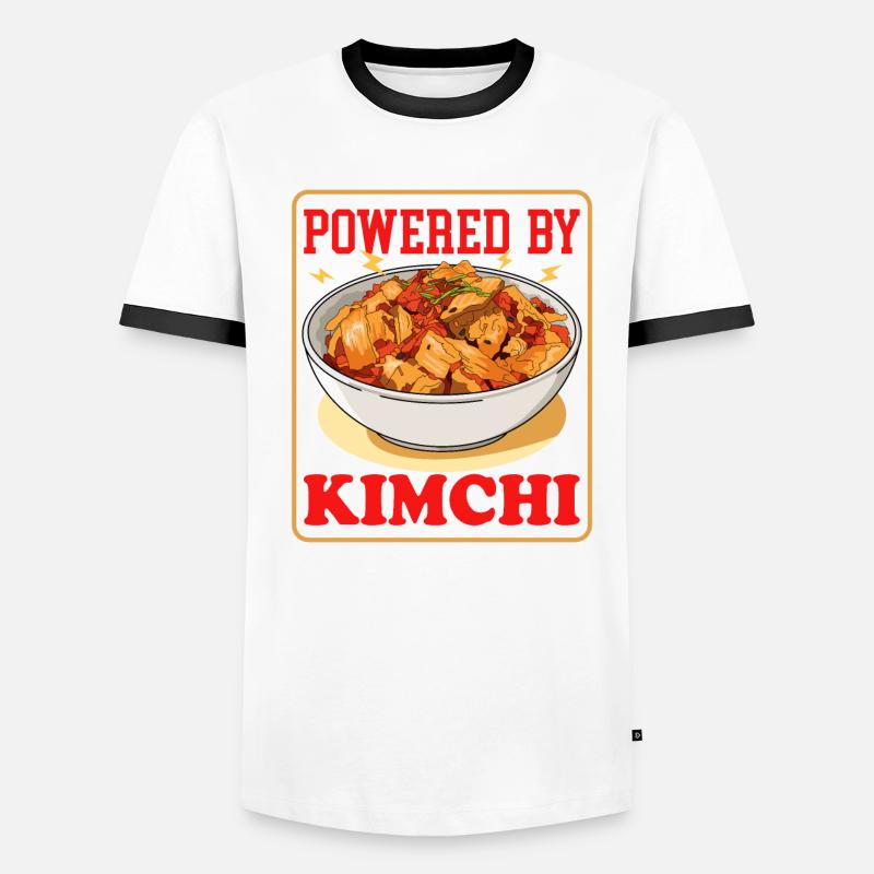 Kimchi Plat de cuisine coréenne Cadeau de kimchi T-shirt contrasté Homme