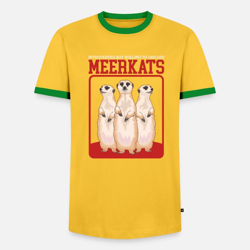 Erdmännchen coole Erdmännchen - Männer Kontrast-T-Shirt - undefined