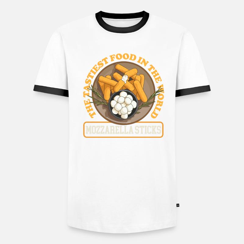 Mozzarella Sticks Cheese Lover Gift Men's Ringer Shirt