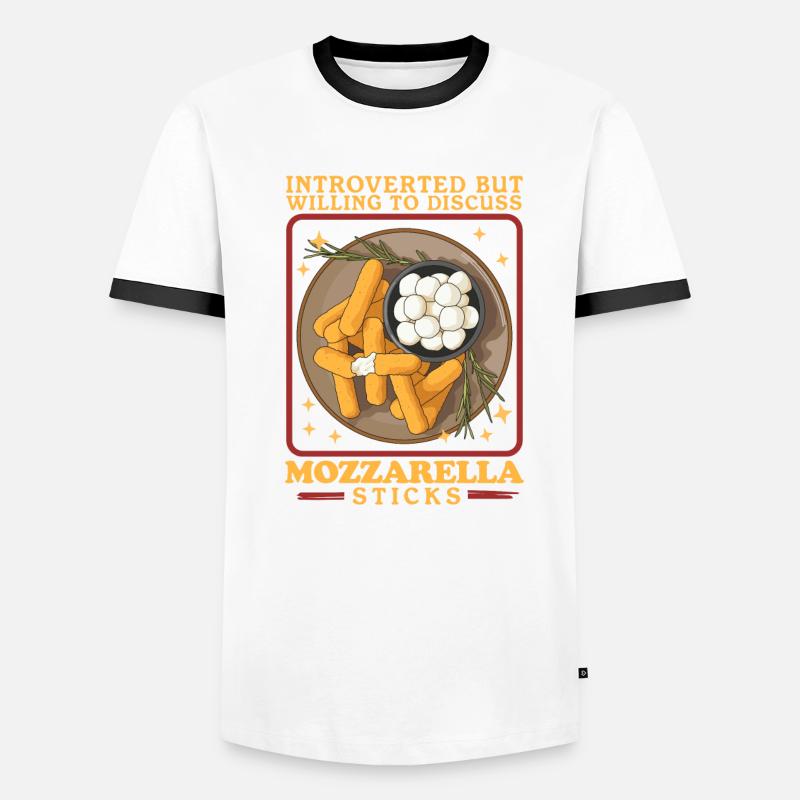 Mozzarella Sticks Cheese Lover Gift Men's Ringer Shirt