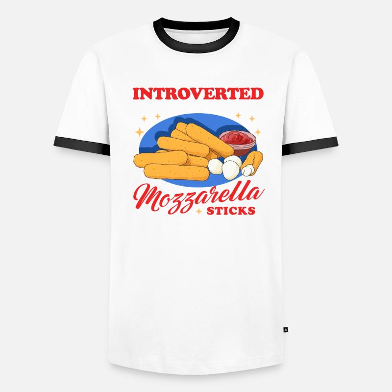 Mozzarella Sticks Cheese Lover Gift Men's Ringer Shirt