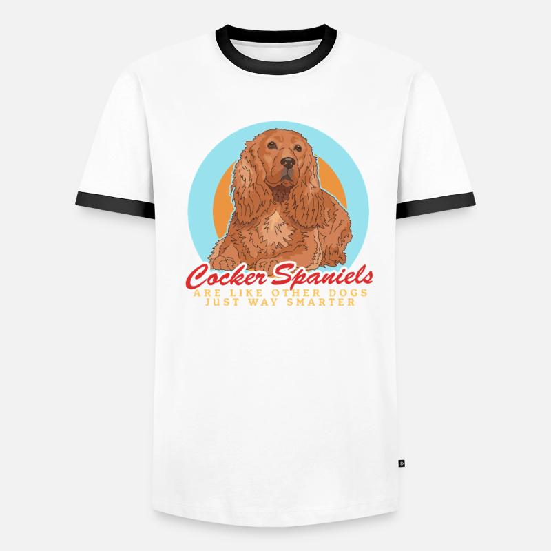 Cocker Spaniel Chien Cocker Spaniel Cadeau T-shirt contrasté Homme