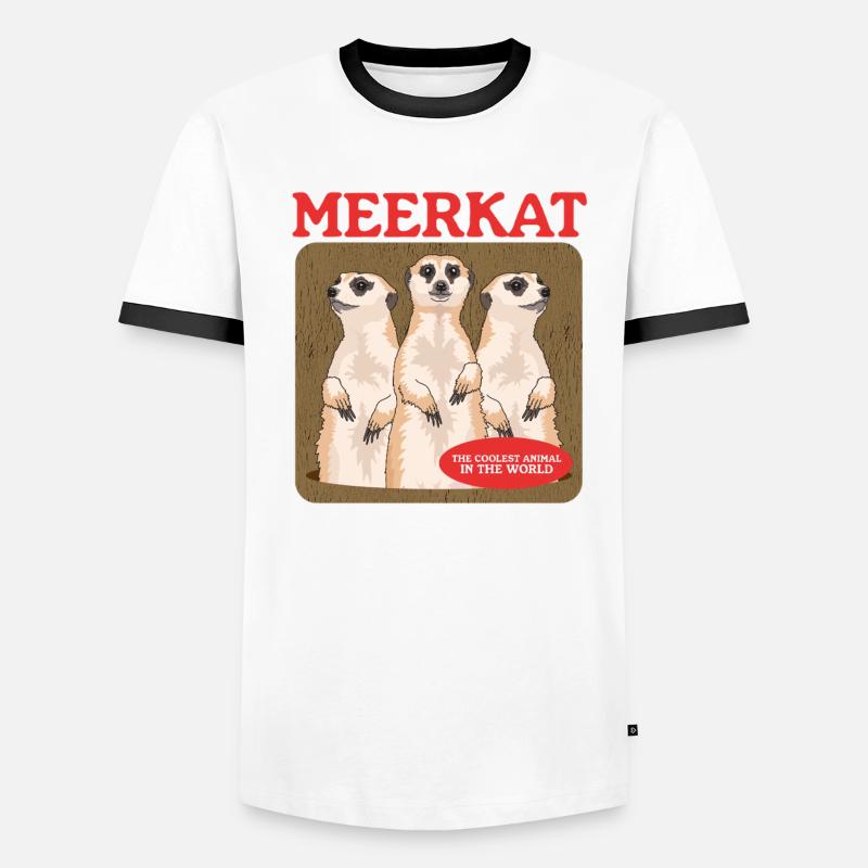 Suricate Mignon Cadeau de suricate T-shirt contrasté Homme