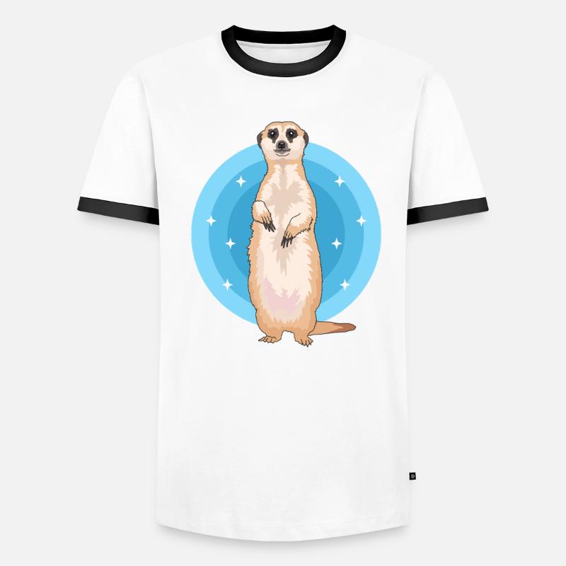 Suricate Mignon Cadeau de suricate T-shirt contrasté Homme