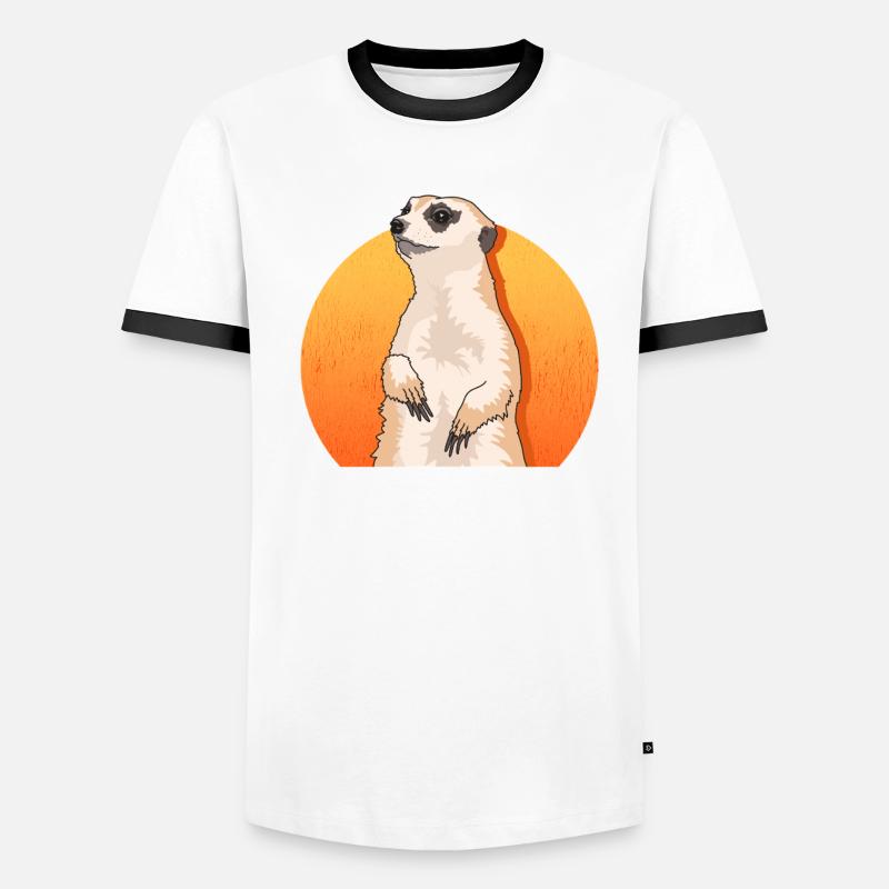 Suricate Mignon Cadeaux de suricate T-shirt contrasté Homme