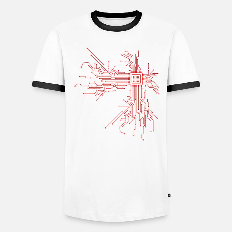 Cpu computer nerd informaticien programmeur T-shirt contrasté Homme