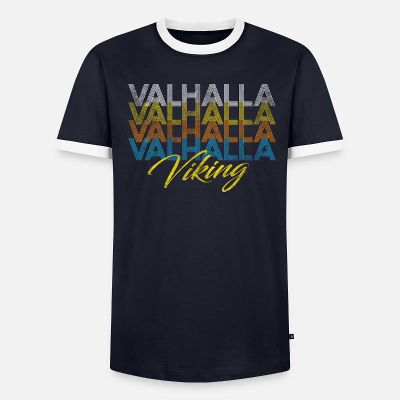 Valhalla Walhalla Viking Wikinger Männer Kontrast-T-Shirt