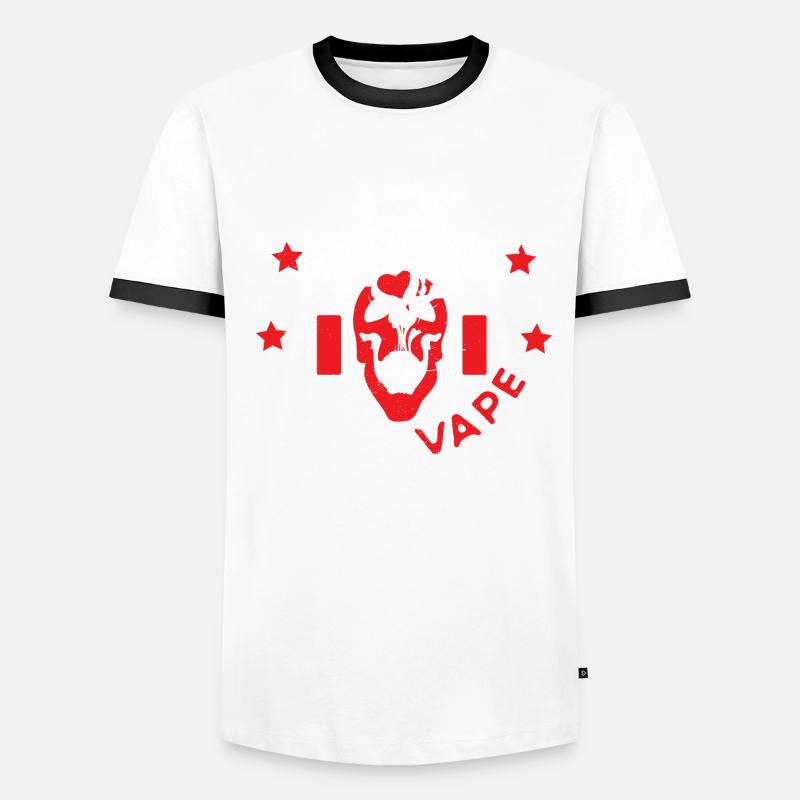 Cigarette électrique E-Cigarette E-Shisha Vape T-shirt contrasté Homme