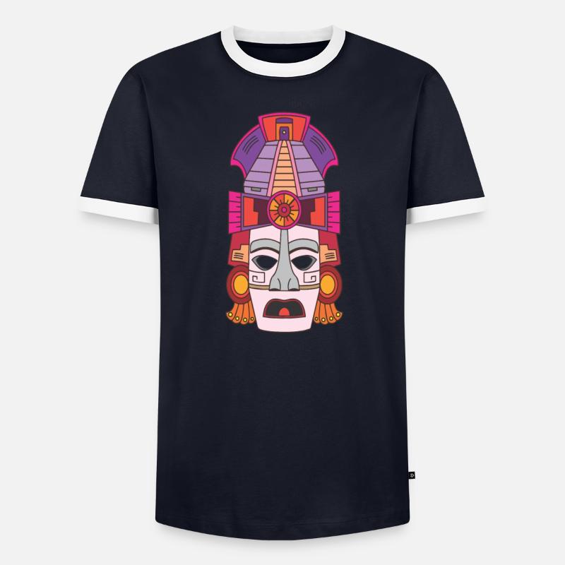 masque maya T-shirt contrasté Homme