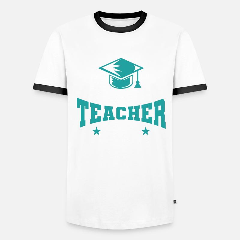 Enseignant École primaire Enseignant Enseignant École secondaire T-shirt contrasté Homme