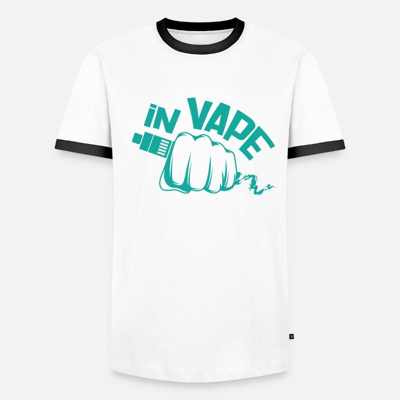 E-Zigarette E-Shisha Dampf Liquid Männer Kontrast-T-Shirt