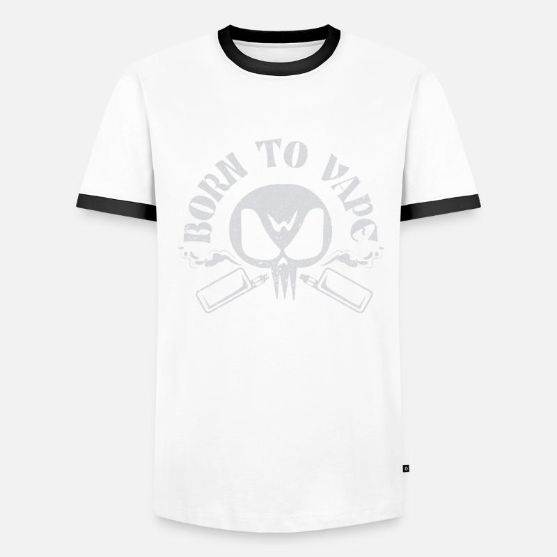 E-Zigarette E-Shisha Dampf Liquid Männer Kontrast-T-Shirt