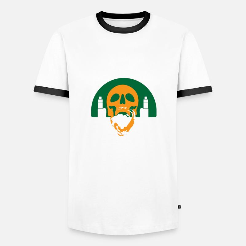 E-Zigarette E-Shisha Dampf Liquid Männer Kontrast-T-Shirt