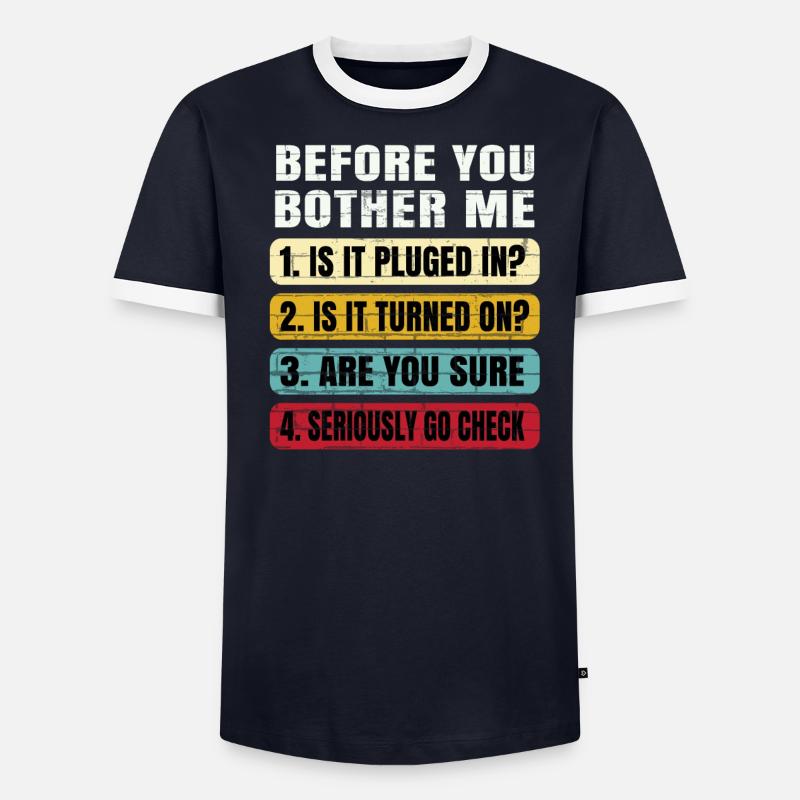 Drôle de technologie de l'information | Supp technique T-shirt contrasté Homme