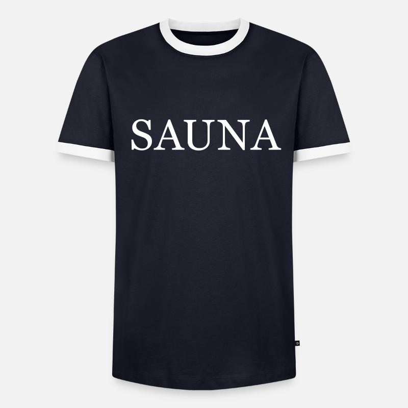 Sauna Männer Kontrast-T-Shirt
