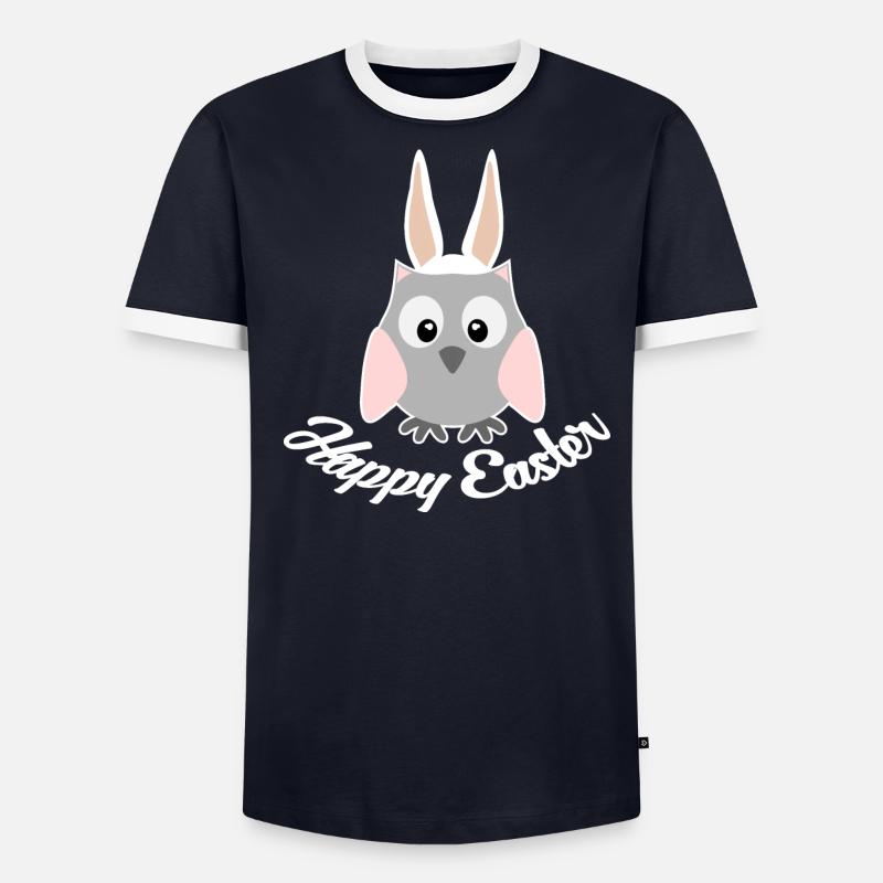 Happy Easter owl eagle owl - Men's Ringer Shirt - undefined